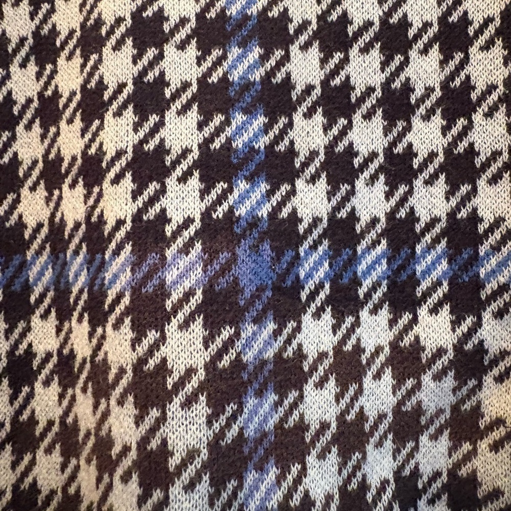 Crown & Ivy Blue, Black and White Turtleneck Sweater - Picture 4 of 7